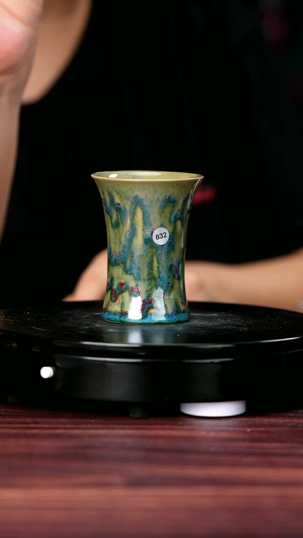 杯子832#李盼龙一级品原矿钧瓷束腰杯