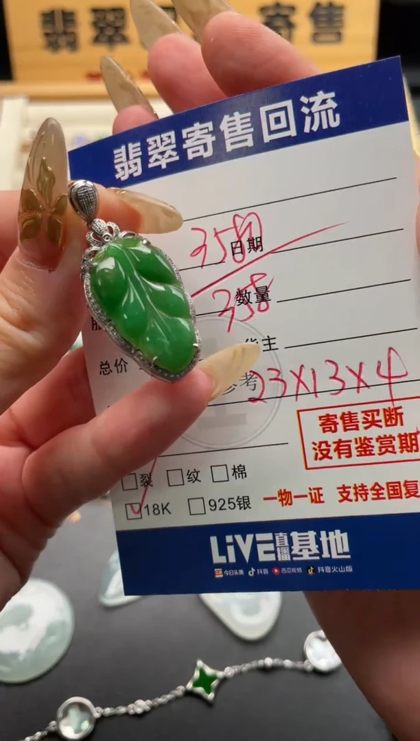 颈饰18K金镶嵌翡翠10146687