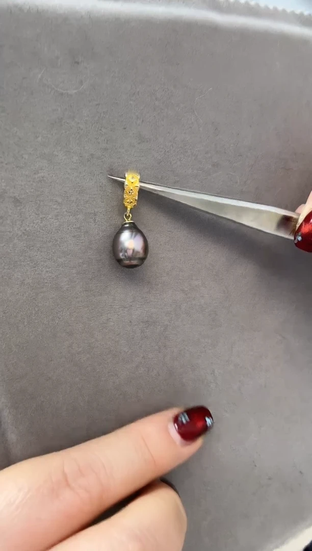 未镶嵌吊坠(不含链)海水珍珠大溪地10.6mm+S925银吊坠
