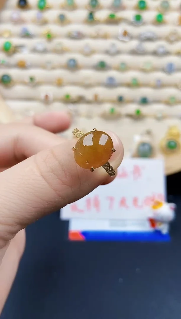翡翠戒指银S925镶嵌21