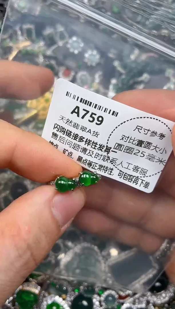 颈饰未镶嵌翡翠A759耳扣