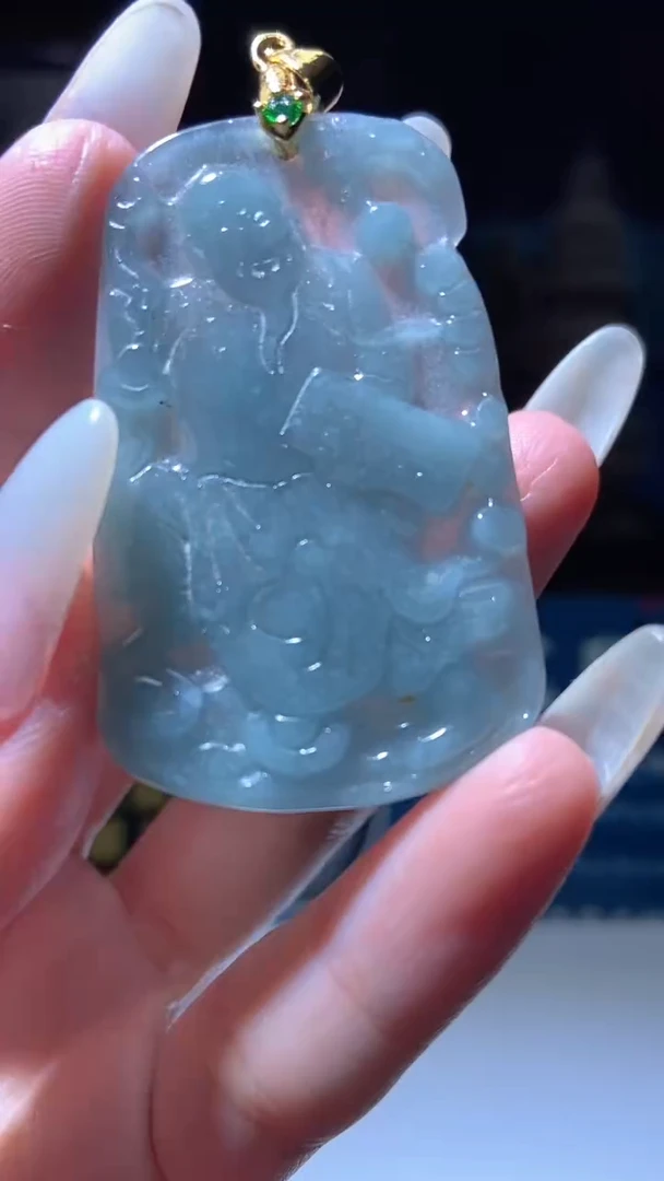 颈饰未镶嵌翡翠12.19天然翡翠A货03（商品多样性发其一）