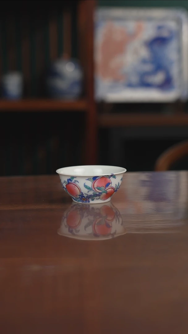 空山明月 新斗彩 五桃