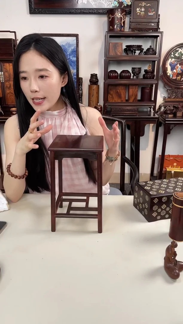 紫檀木类成套家具独板花架