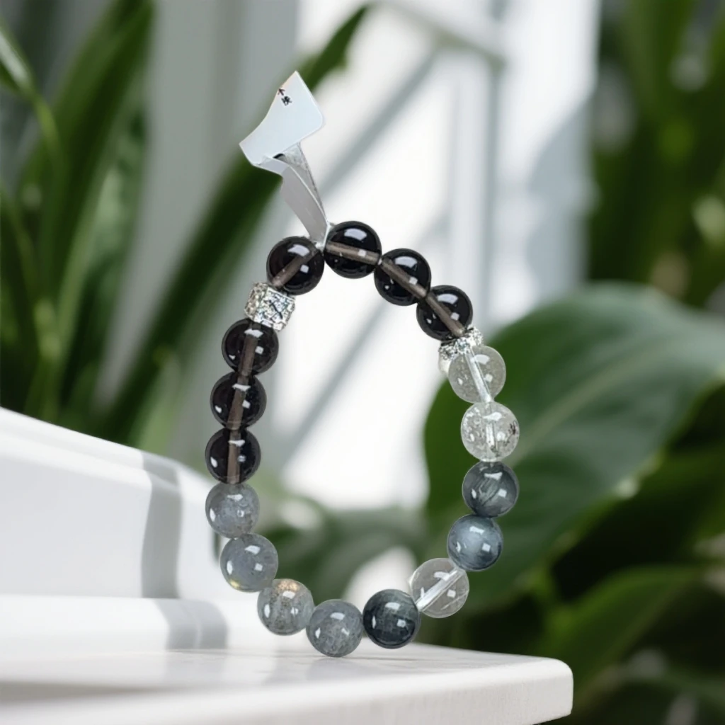 茶水晶白发晶小众设计情侣款礼物