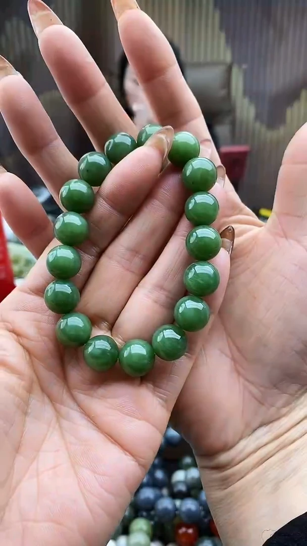 未镶嵌手串和田玉碧玉12