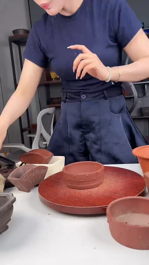 紫砂花盆浅草紫砂花盆