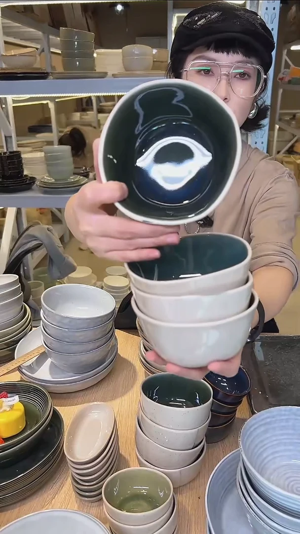 瓷80高温釉下彩陶瓷餐具默认微瑕