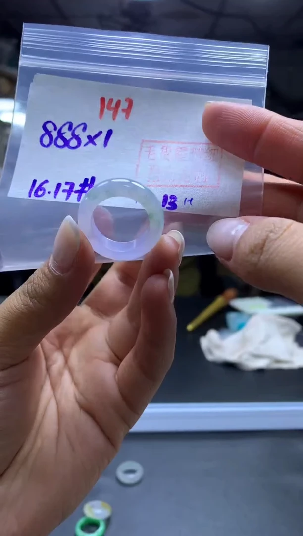 未镶嵌定制翡翠戒圈#888元-毛货需精细抛光