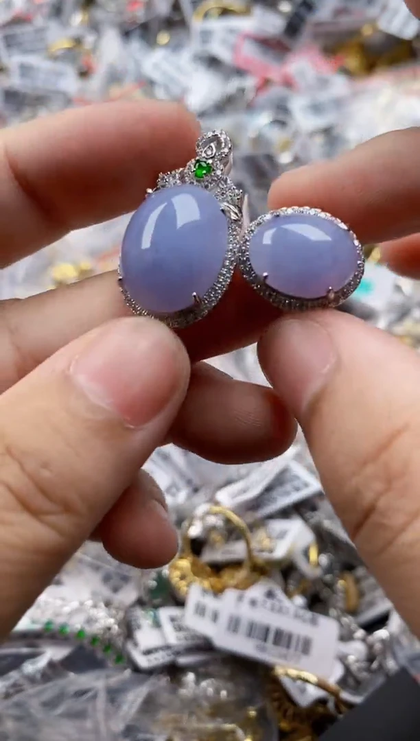 翡翠戒指银S925镶嵌444444   6