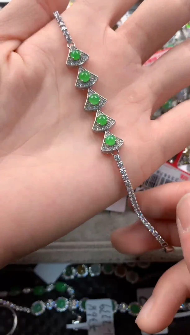 银S925镶嵌戒指翡翠333   2