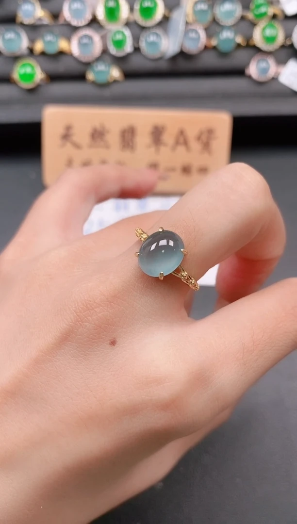 银S925镶嵌戒指翡翠11111