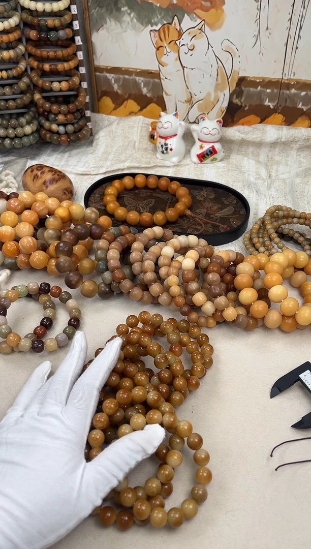 菩提根/象牙果手串a135卡13 水磨福利