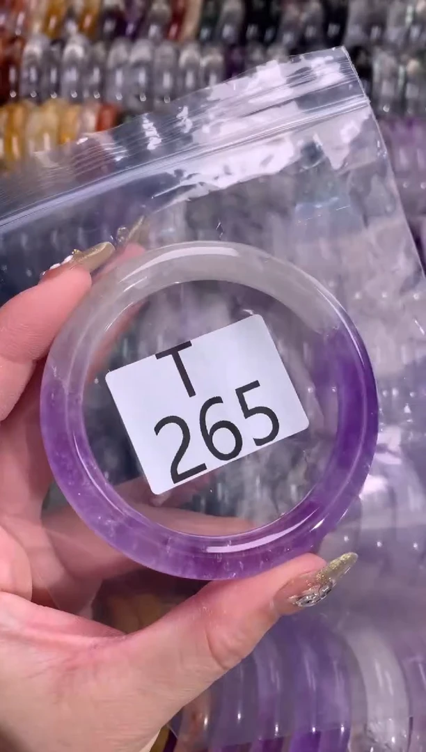 【闪购商品】紫晶水晶手镯银S925镶嵌56-265