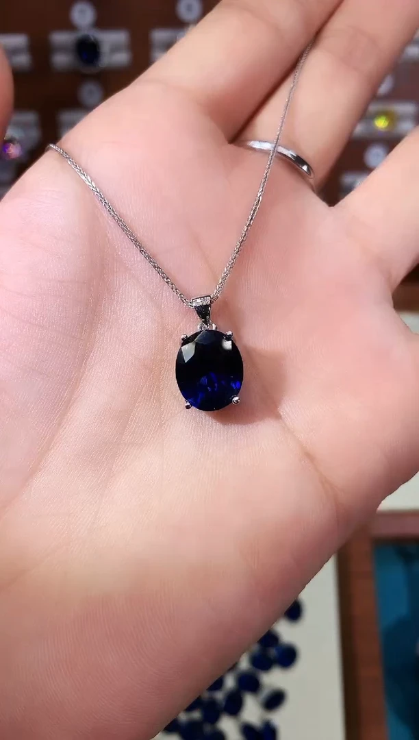 无吊坠925银皇家蓝色吊坠