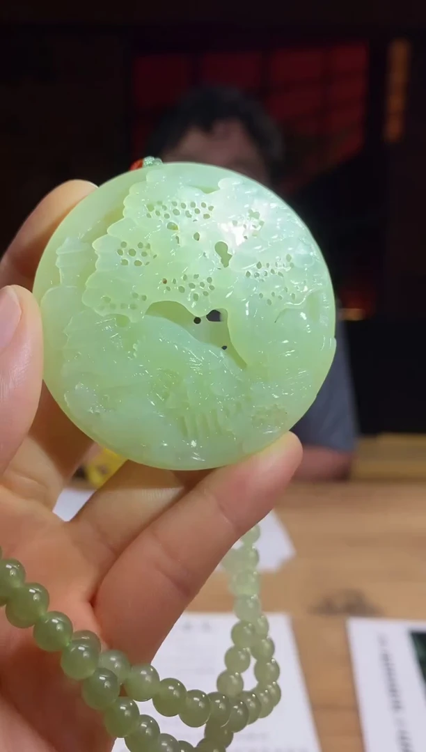 和田玉未镶嵌颈饰d563