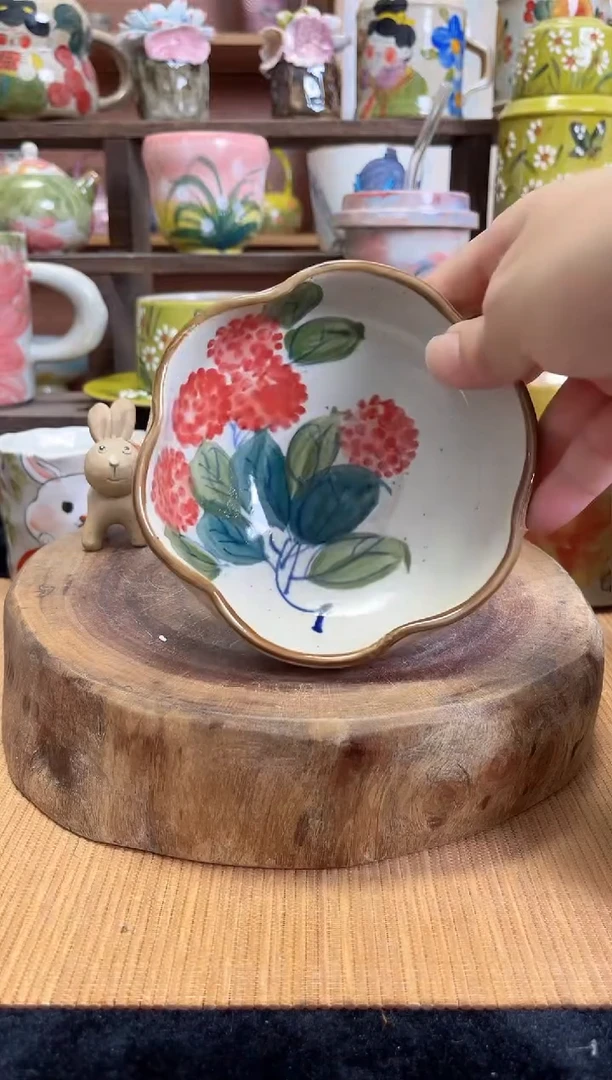 瓷片手绘釉下陶瓷高温