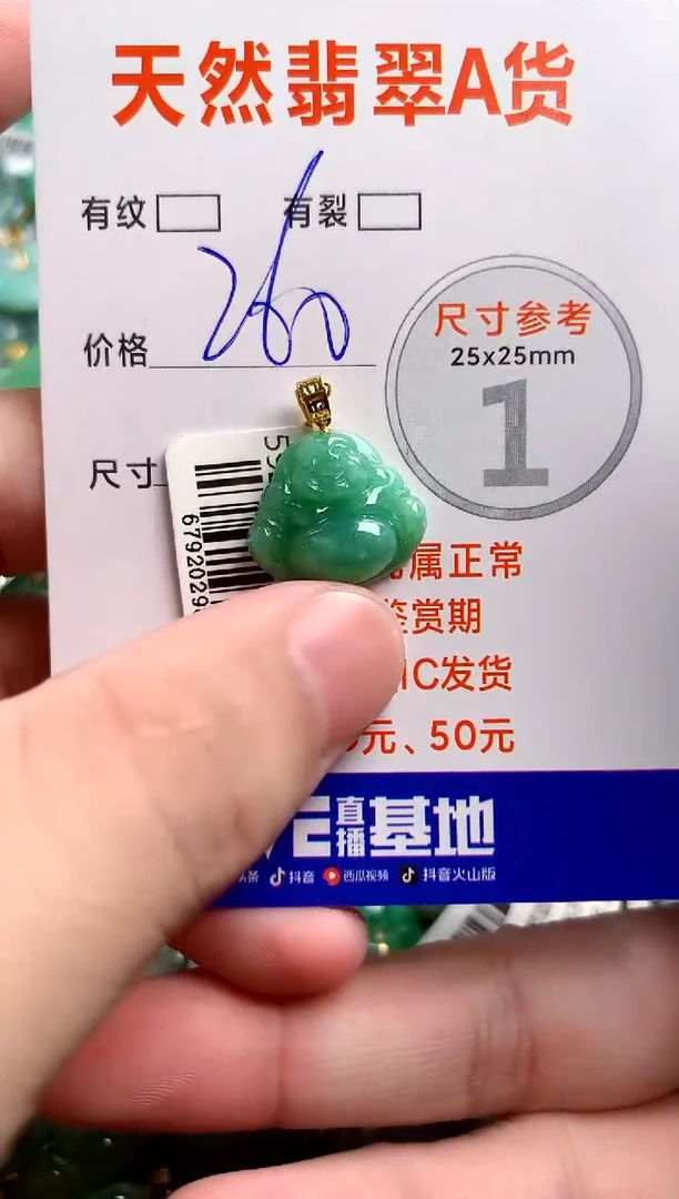 翡翠18K金镶嵌颈饰0147024252