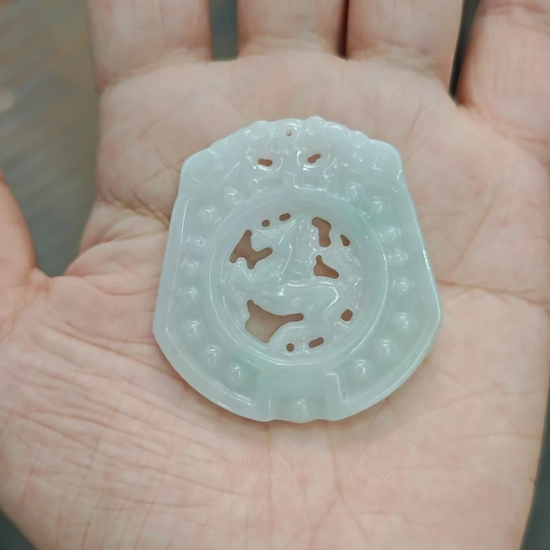 翡翠马吊坠-706087