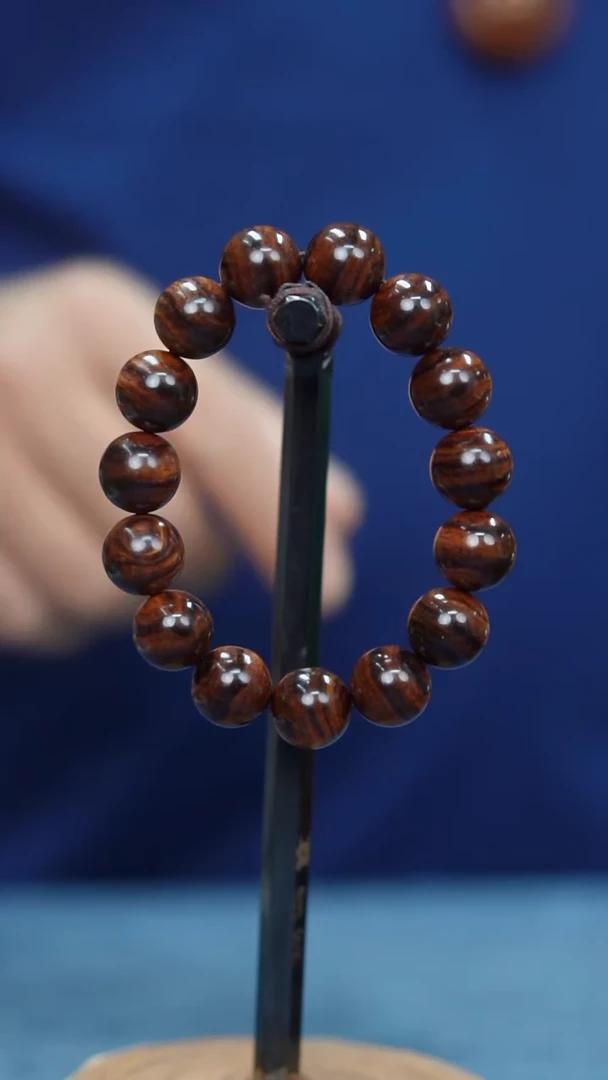 黄花梨/降香黄檀海南黄花梨紫油料大黑线1.5手串（）128