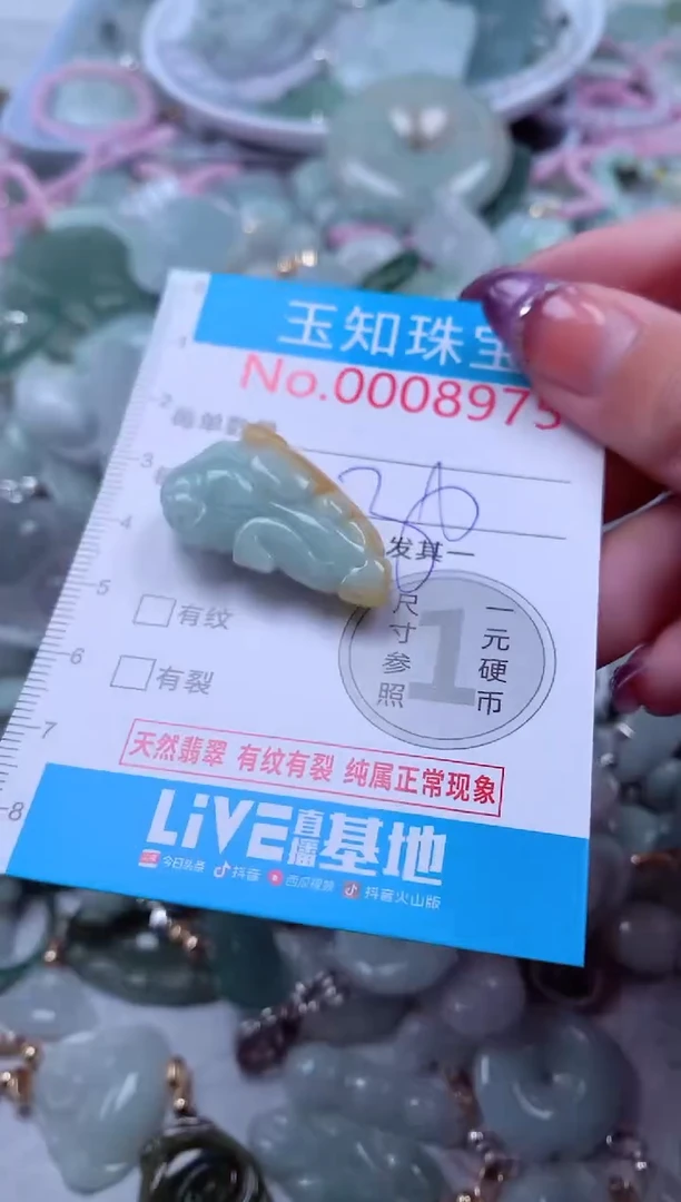 翡翠未镶嵌吊坠(不含链)8975