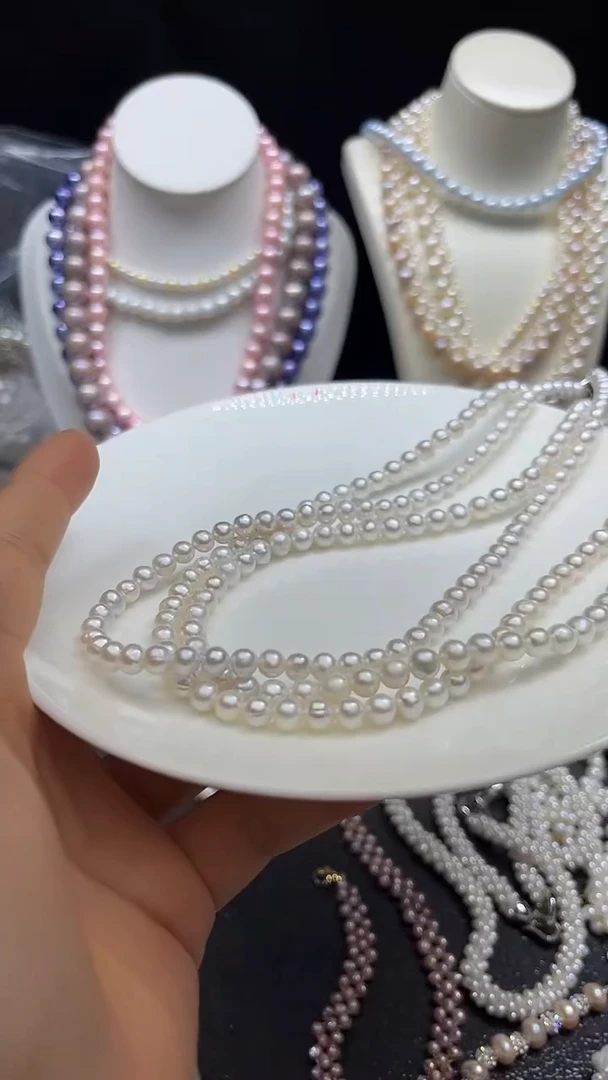 淡水珍珠未镶嵌颈饰多人5-6mm