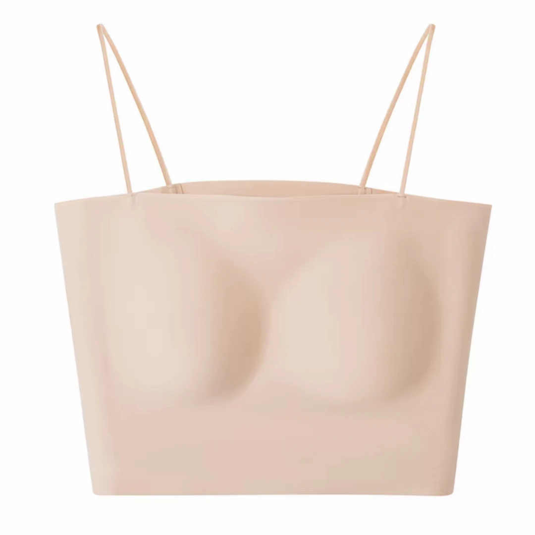 Basic House/百家好2025时尚百搭经典夏季纯色吊带背心打底美背