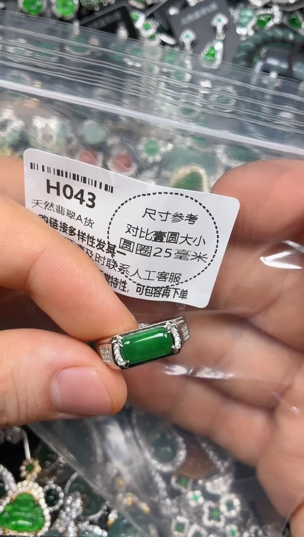 颈饰未镶嵌翡翠H043戒指