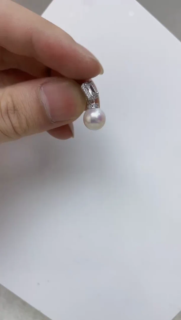颈饰银S925镶嵌海水珍珠