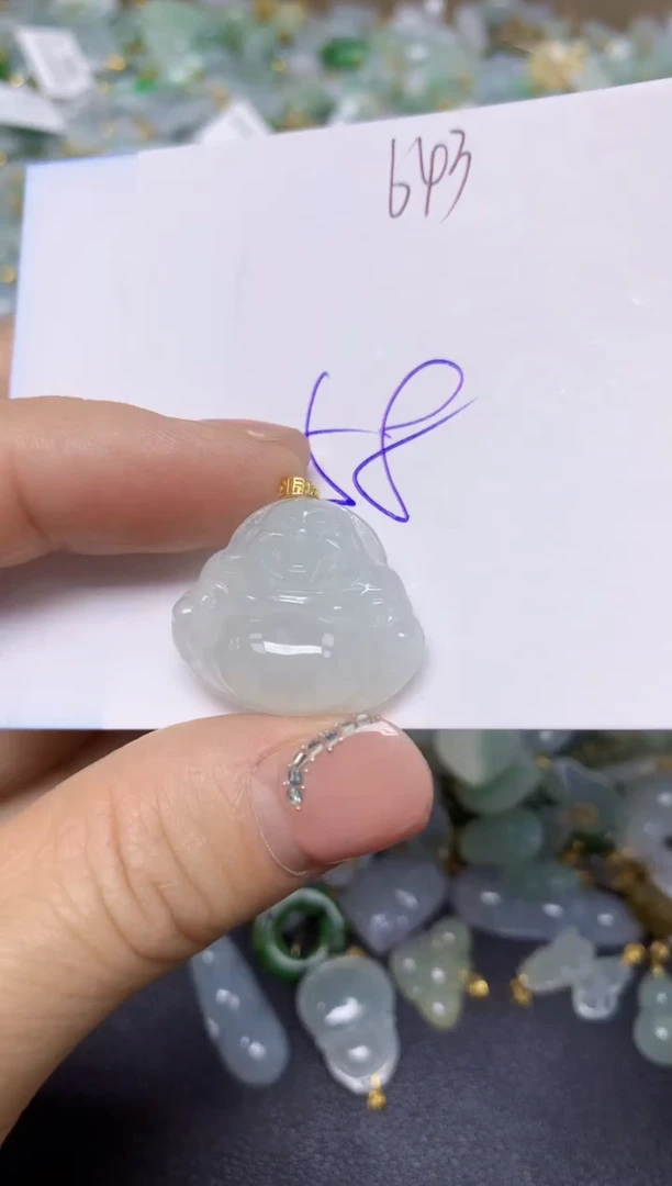 【闪购商品】翡翠挂件18K金镶嵌 天然翡翠A货