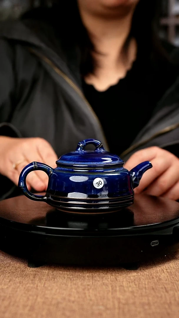 【闪购商品】30#崔小宁一级品原矿钧瓷炉钧釉竹趣壶