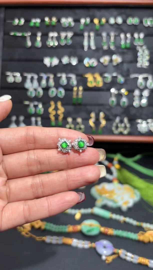 【闪购商品】翡翠颈饰银S925镶嵌蛋面/支持复检/一件