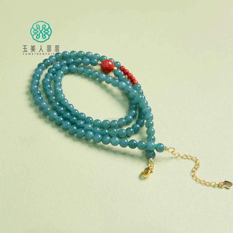 菲菲珠宝好~翡翠圆珠项链约6mm~多样性发一