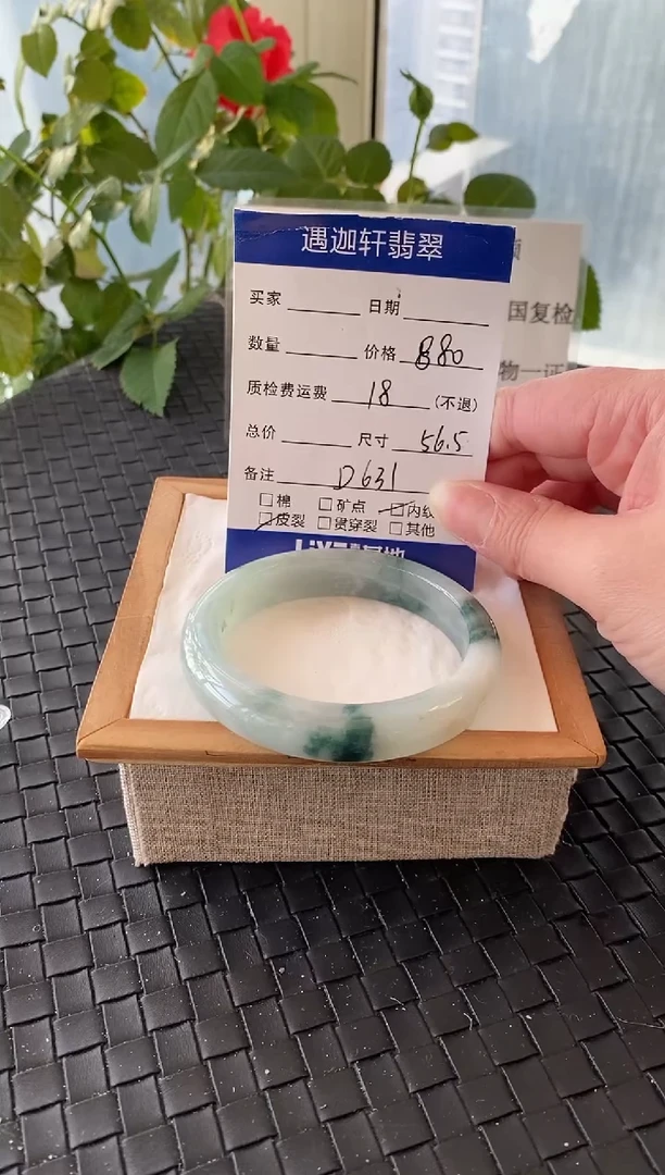 未镶嵌手镯翡翠56.5圈口 D631编码