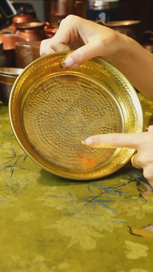 雕龙双层铜壶承【冲之雅器】
