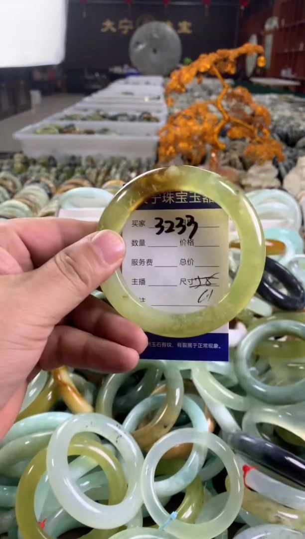 蛇纹石玉未镶嵌手镯3233