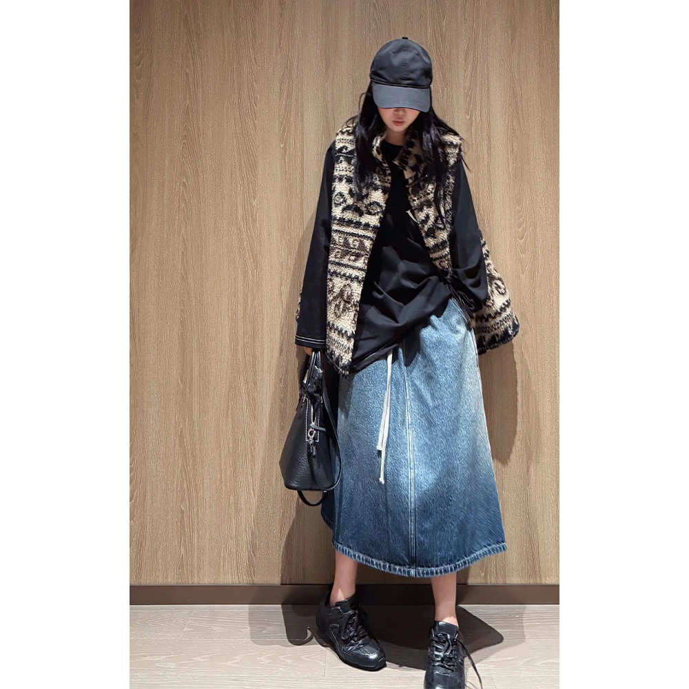 LA CALLA费尔岛绿绿色双面可穿设计百搭宽松夹棉秋冬马甲YY1725