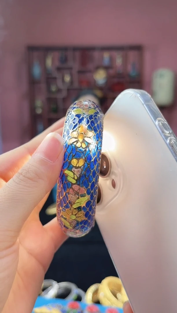 非遗技艺 脱胎珐琅手镯 宝蓝 56-63