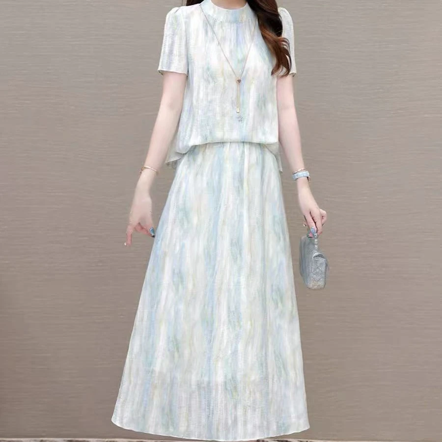 ES6634 新款 时尚气质 麻料高级感套装