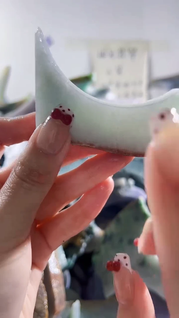 翡翠裸石缅甸翡翠A货虫2054