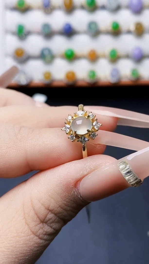 银S925镶嵌戒指翡翠1448