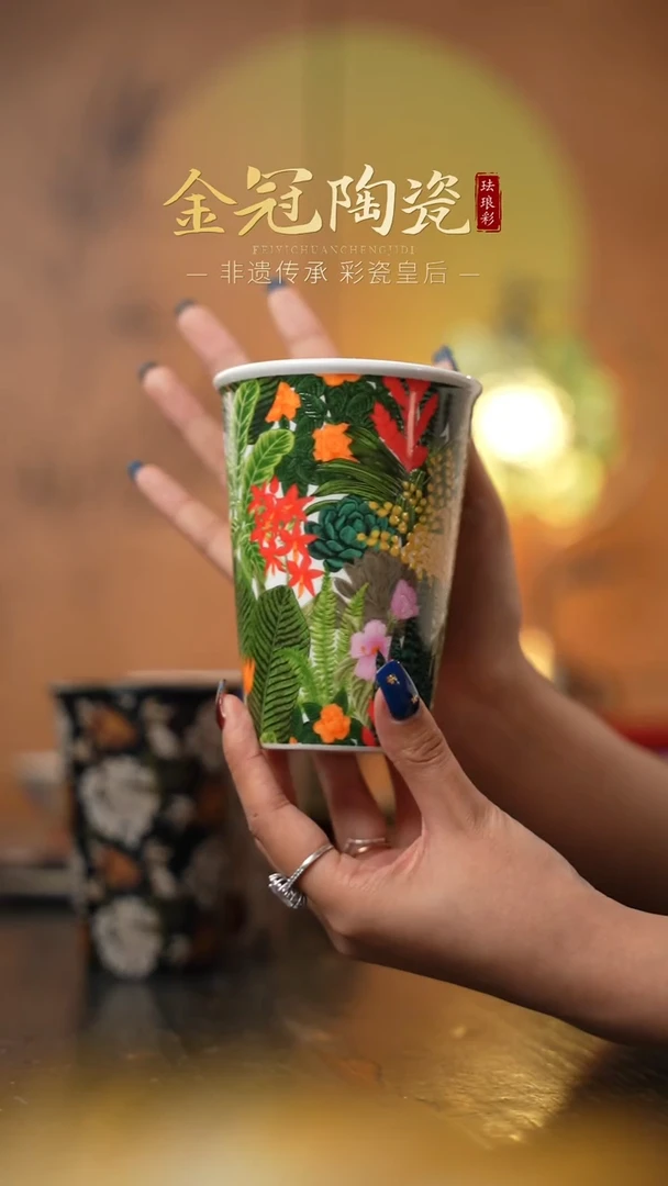 陶瓷丛林绮梦【可乐杯】 绿