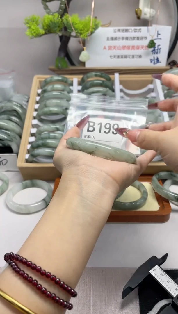 【闪购商品】石英质玉（天山翠）手镯未镶嵌b199