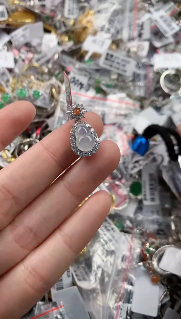 银S925镶嵌戒指翡翠111   10