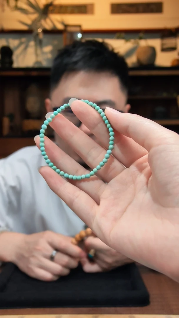绿松石未镶嵌手串绿松石手串XSQ