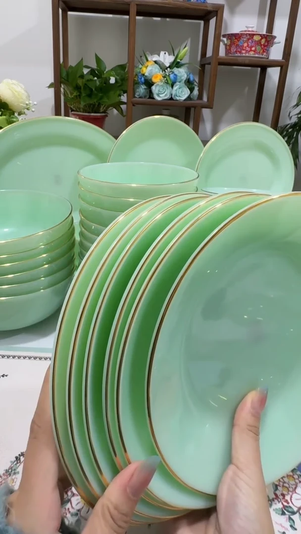 8英寸深盘6个  玉瓷【贝美】