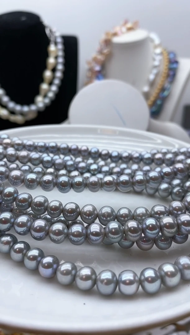 【闪购商品】淡水珍珠颈饰钛钢77