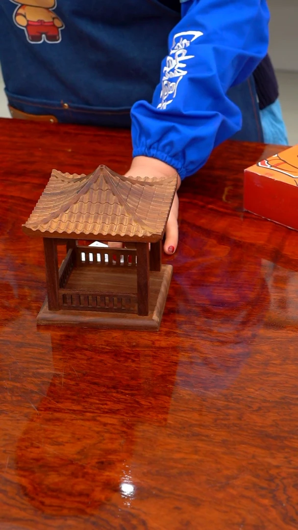 紫檀木类端景台凉亭单层-A01410-1