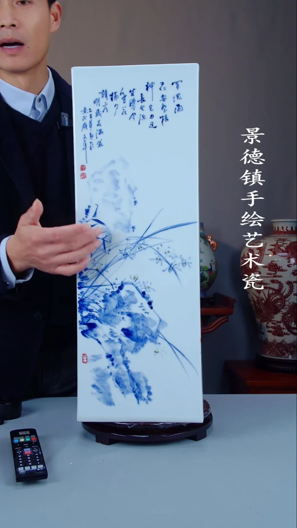 瓶陶景德镇手工手绘陶瓷摆件42