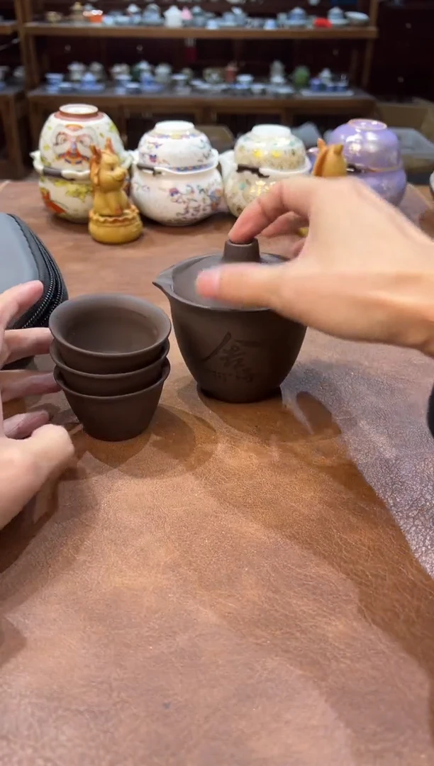 真的很便宜会开片的旅行茶具